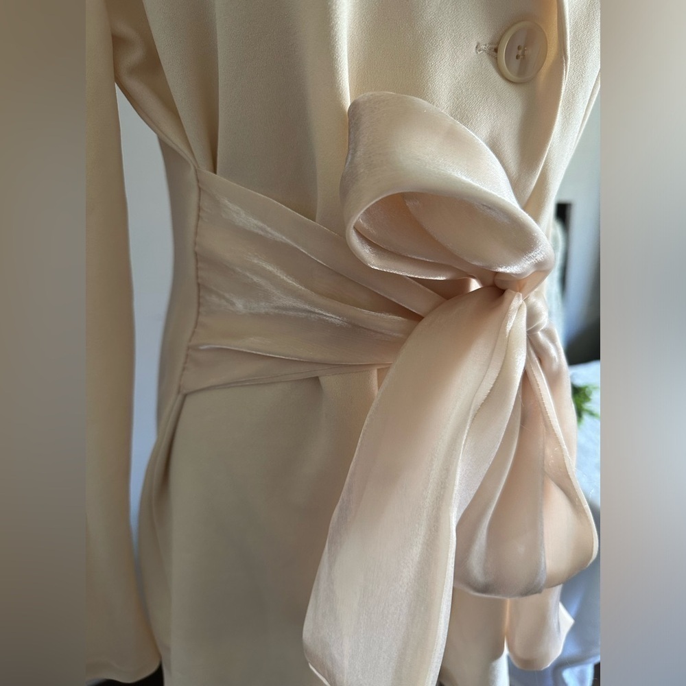 Cream Bow Coat - Picture 7 of 7